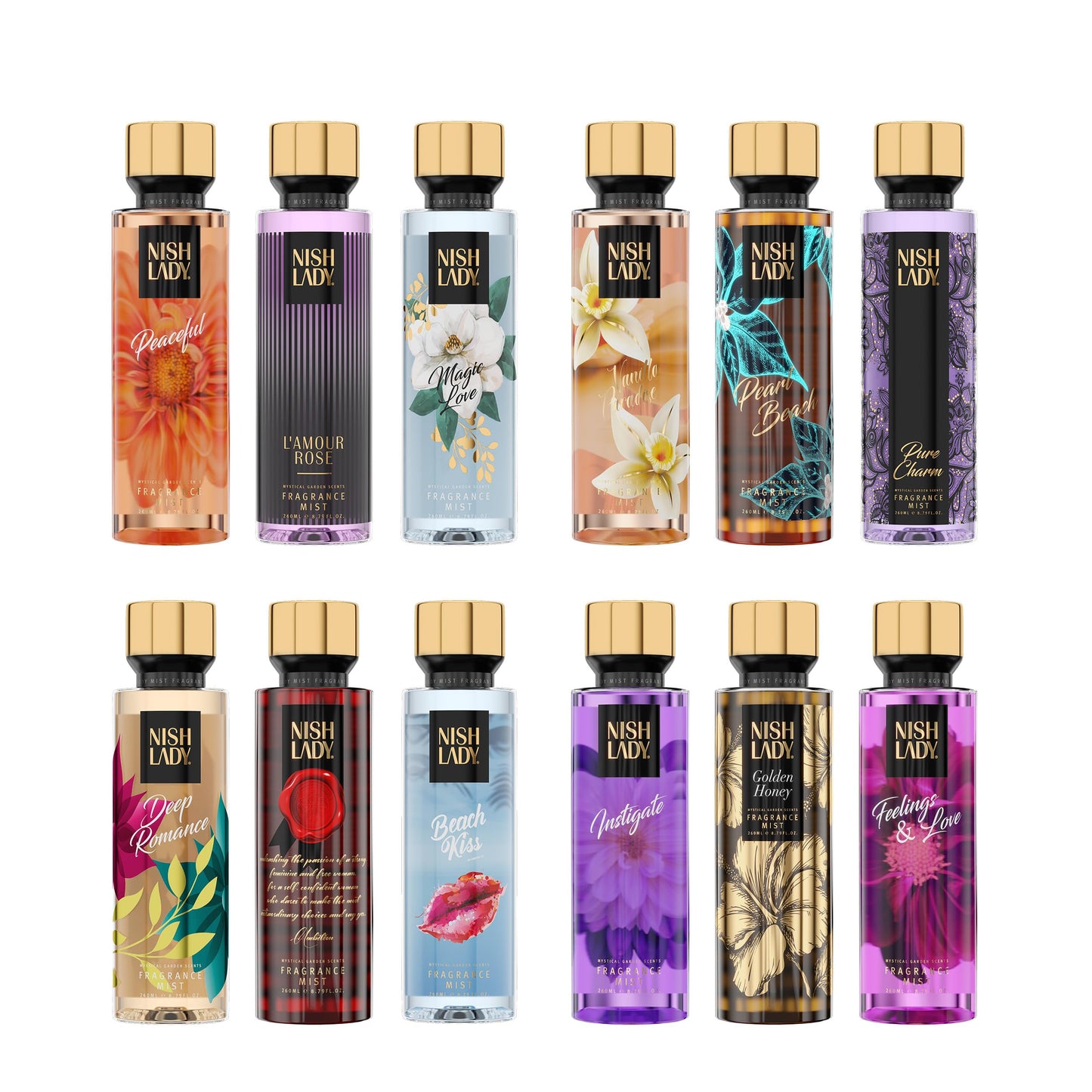 Nishlady Fragrance Mist Wild Shimmer ZEBRA 260ml / 8.79fl.oz