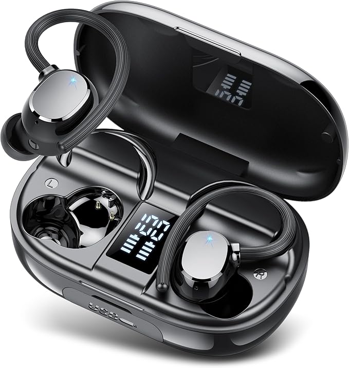 Ear Buds Wireless Bluetooth Earbuds Sport 2026 New Bluetooth 5.3 Headphones with LED Display 128H Playtime Powerful Bass O...