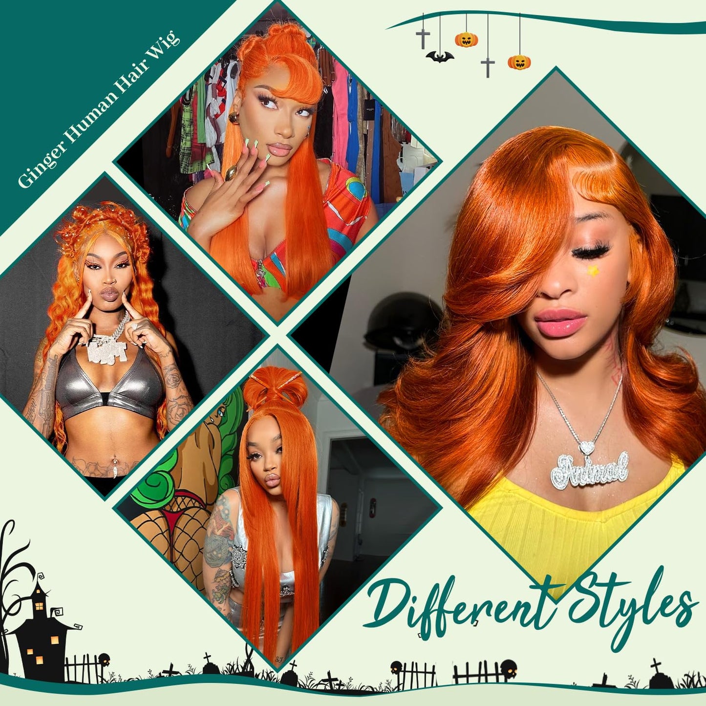 Shciyair Ginger Wig Human Hair 13x4 HD Lace Front Wigs Human Hair Pre Plucked With Baby Hair 200 Density Ginger Body Wave Human