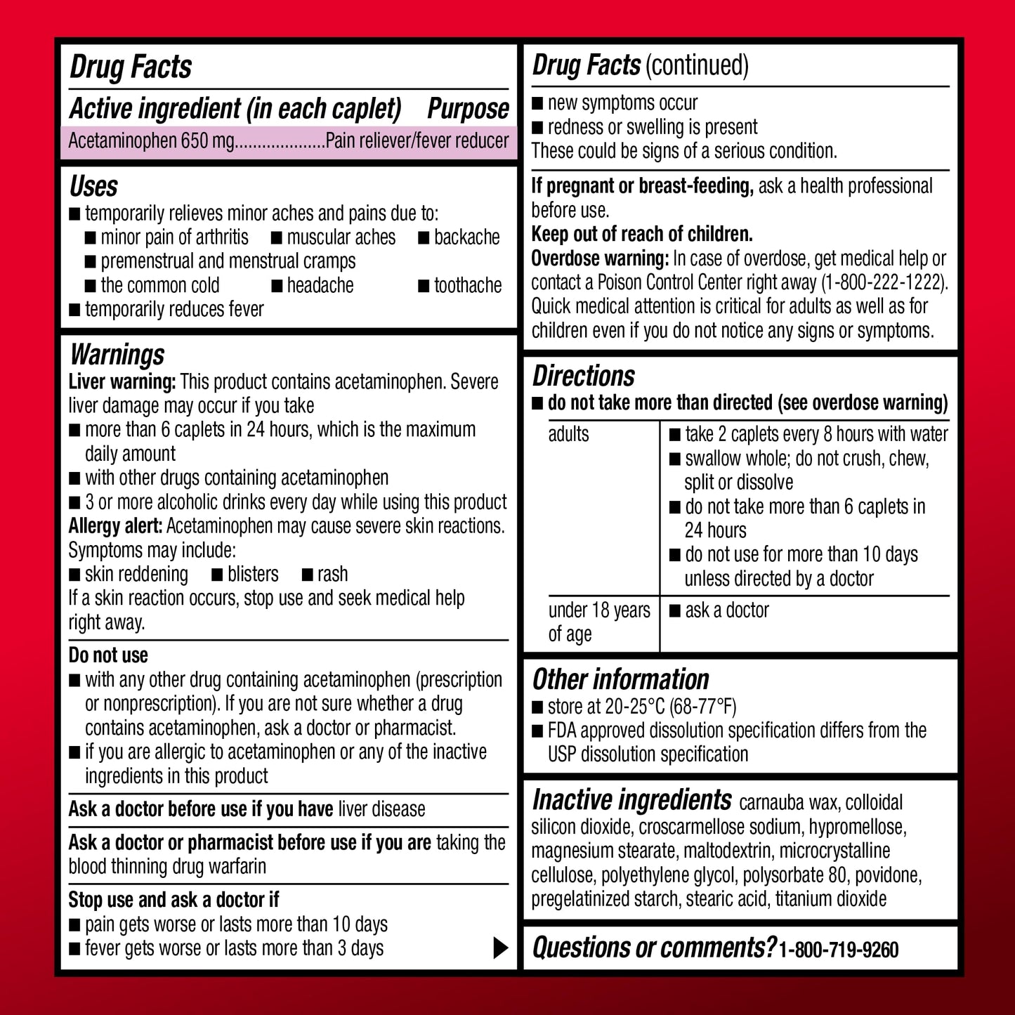 Amazon Basic Care Acetaminophen Extended-Release Tablets, 650 mg, Arthritis Pain, 400 Count