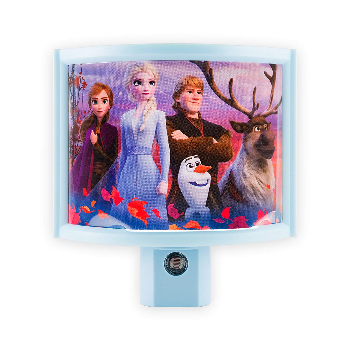 Disney Frozen LED Night Light, Wrap Shade, Plug-in, Dusk to Dawn, Model 46276, Ideal for Nursery & Girls Bedroom Decor