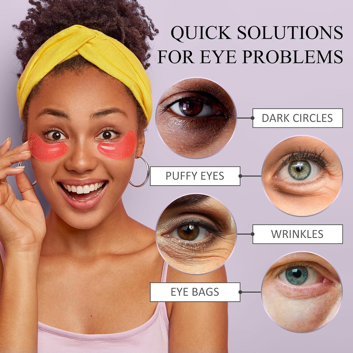 SHVYOG Under Eye Patches (20 Pairs), Under Eye Mask for Dark Circles and Puffiness, Eye Gel Pads for Puffy Eyes, Anti Aging Eye Bags Treatment for Women, Bridesmaid Gifts