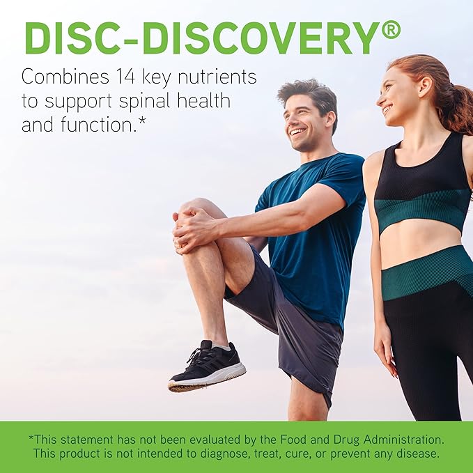 DaVinci Labs Disc Discovery - Dietary Supplement to Support Spinal Health - With Vitamin C, Vitamin D3, Bovine Tracheal Cartilage, Apple Pectin, Horsetail Powder, and More - Gluten-Free - 180 Capsules