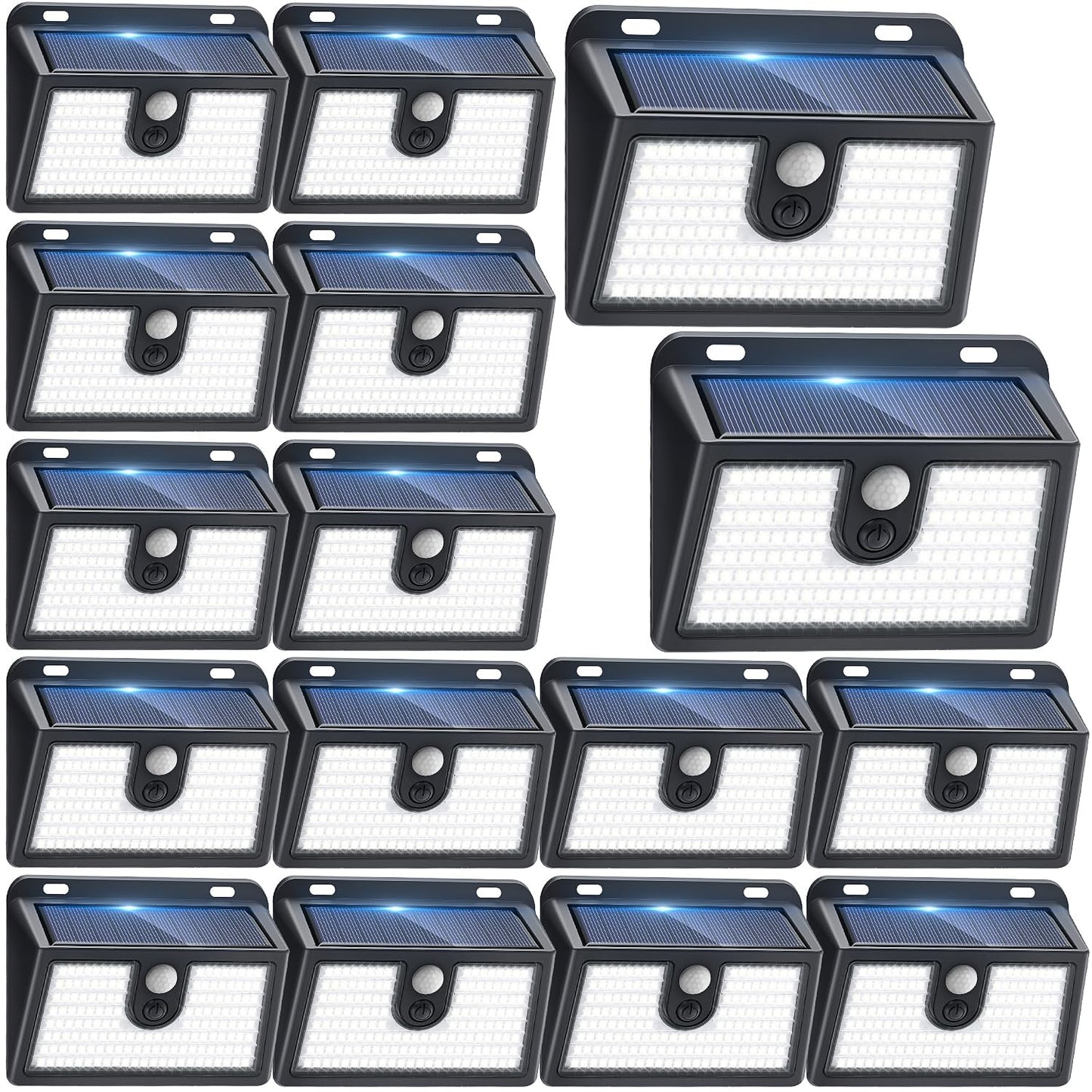 CLAONER Solar Motion Sensor Lights, 16 Pack, Cool White, Waterproof, 3 Lighting Modes, Model SL366AB