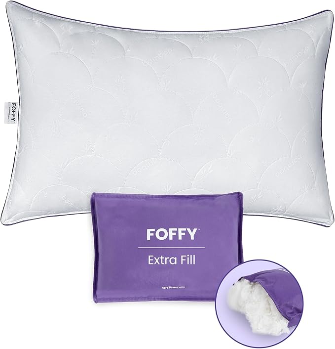 Adjustable Soft Bed Pillow for Back, Stomach, and Side Sleepers, Supportive, Cotton, Viscose, Breathable and Oeko-Tex Certified (Queen)