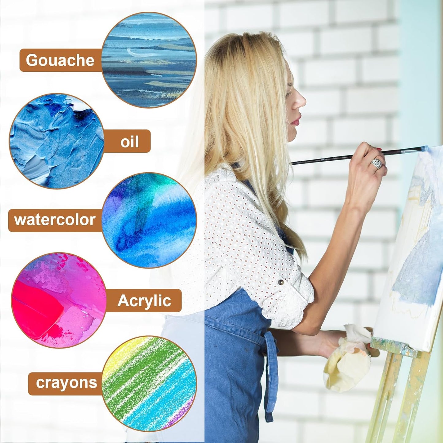 MECCANIXITY Canvas Boards for Painting, 4x4 Cotton Blank Primed Art Canvas Panels Acid-Free for Painting Supplies Oil Acrylic Tempera Watercolor Pouring Paint Artists(White, Pack of 24)