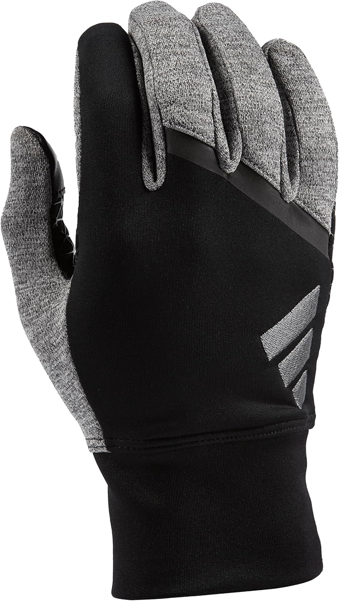adidas Winter Performance VELOCITY Running Reflective Gloves, Black/Gray