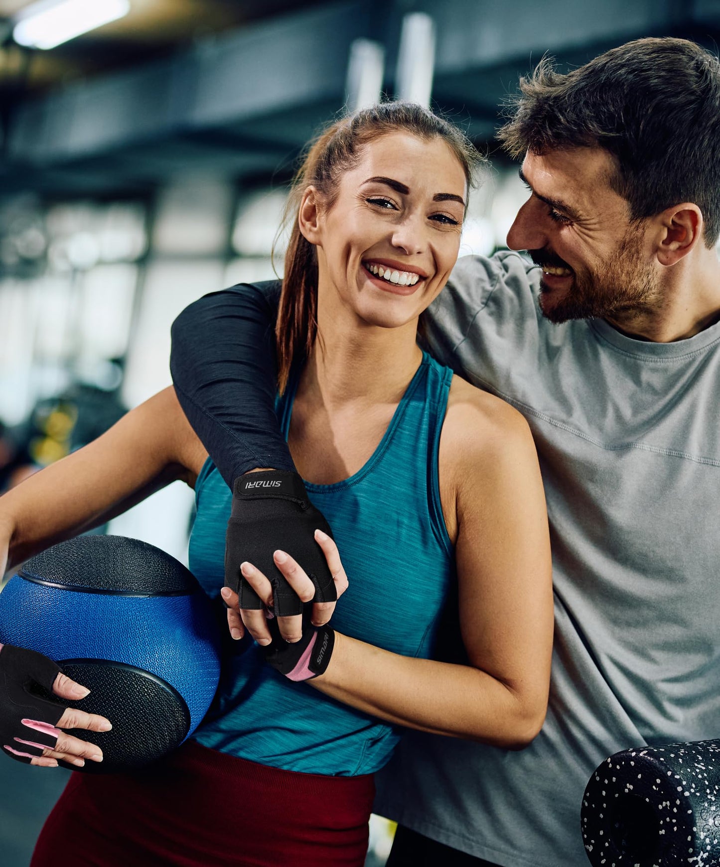 SIMARI Breathable Workout Gloves for Men & Women, Weight Lifting Gloves with Padded, Grip, Full Palm Protection, Gift for Gym Exercise, Cycling, Weightlifting Training, Fitness, Black, Size XL