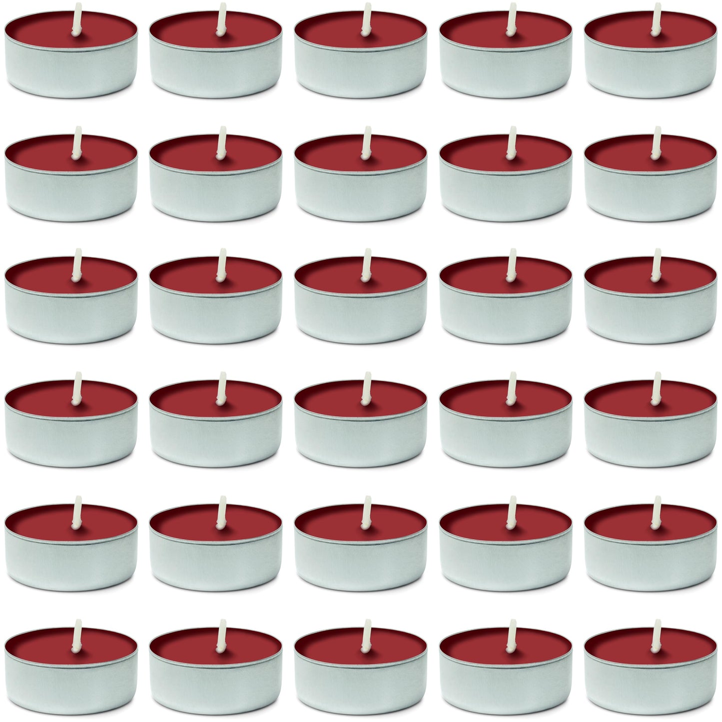 DecorRack Tealight Candles, Apple Cinnamon Scented, 30 Pack, Synthetic Wax, Model 96018