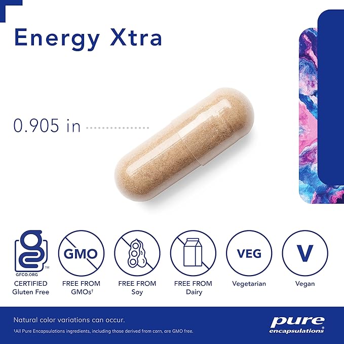Pure Encapsulations Energy Xtra | Adaptogen Formula for Stamina* | 60 Capsules