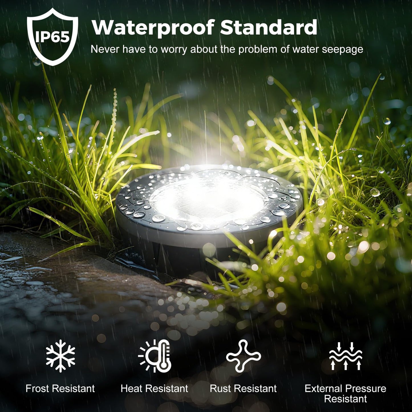 Brightown Solar Lights Outdoor Waterproof, 12 Pack LED In-Ground Lights for Yard, Garden, Pathway, Cold White