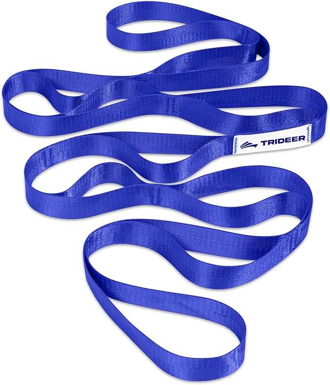 Trideer Stretching Strap Yoga Strap Physical Therapy for Home Workout, Exercise, Pilates and Gymnastics, Non-Elastic Stret...