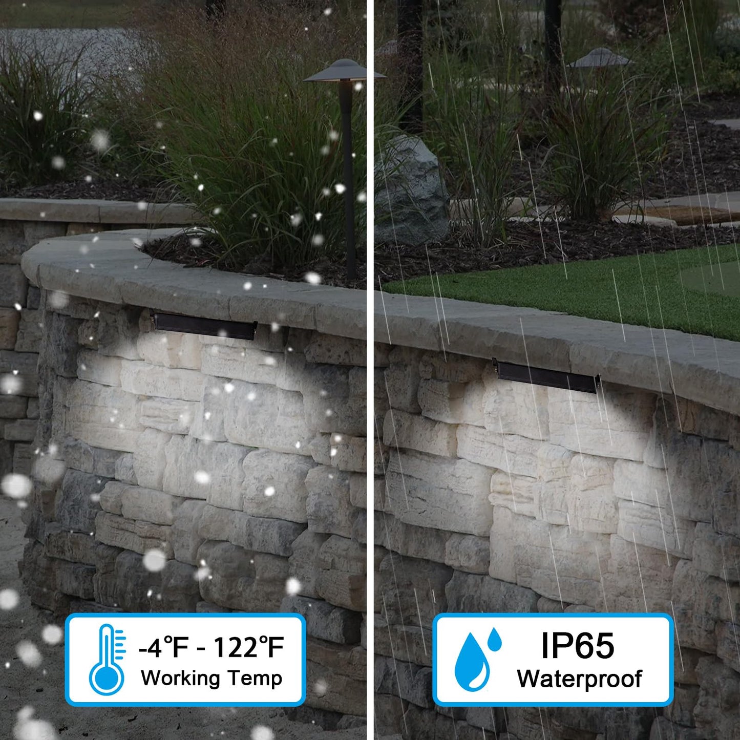 Modern 7Inch 3W Hardscape Lighting 5000K Daylight White Retaining Wall Lights 12V Ac/Dc Low Voltage Landscape Paver Lights Ip65 Waterproof Outdoor Step Light 50 000 Hours Lifespan 12 Packs
