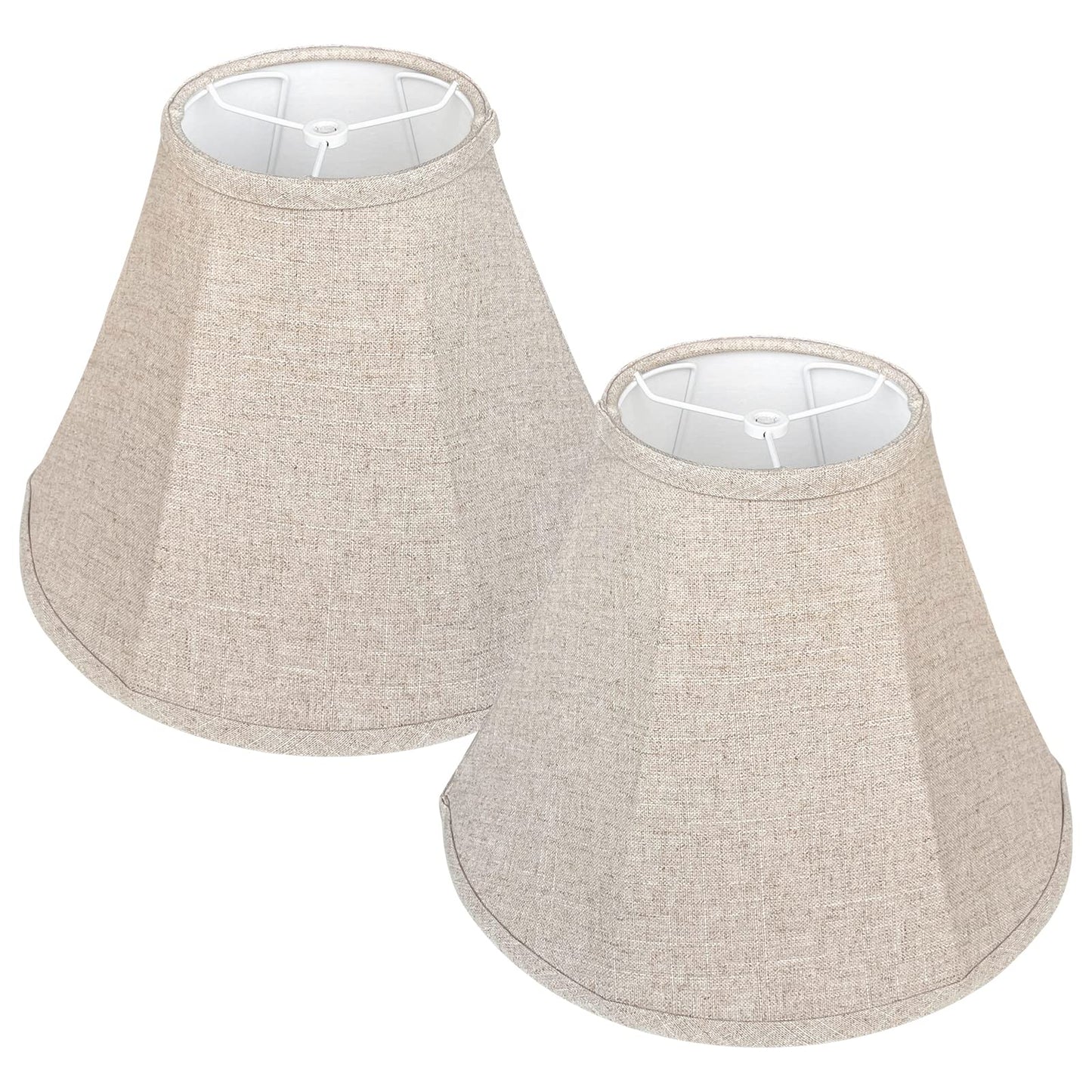 Tootoo Star Double Tootoo Star Lamp Shade Set Of 2, Brown Fabric, 6X14X10 Inch, Hand Crafted For Floor Light And Table Lamp