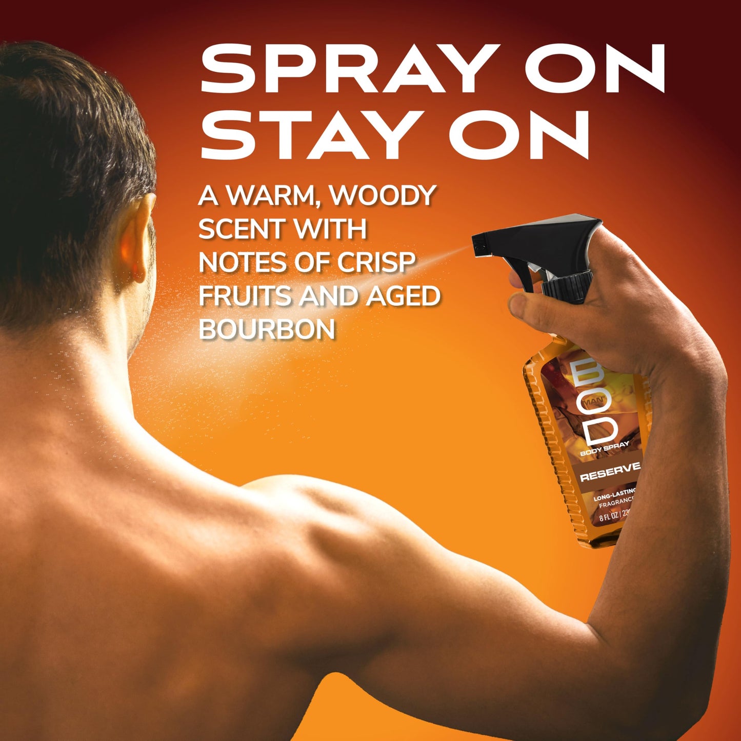 BOD man Fragrance Body Spray, Reserve, 8 fl oz
