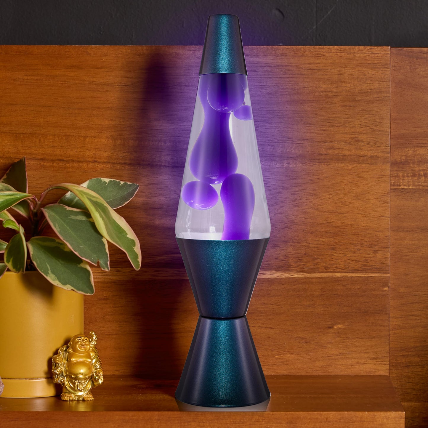 Lava The Original Lamp - 14.5" Black Iris – Classic Liquid Motion Lamp - Purple Wax and Clear Liquid - Item #2425 (Amazon Exclusive)