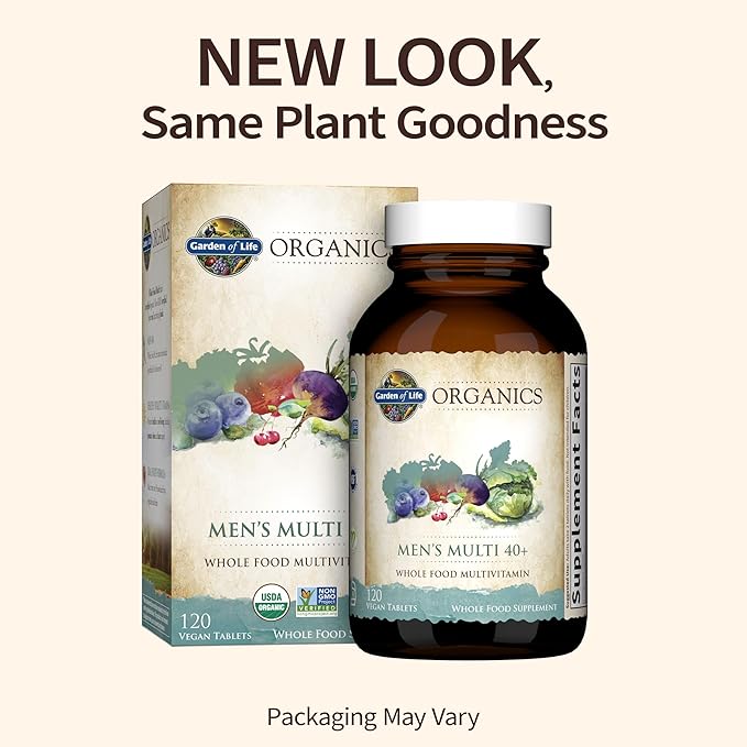Garden of Life Probiotics & Organic Multivitamins for Men's Digestion, Immunity & Over 40 Health - 216 Capsules & 120 Tablets