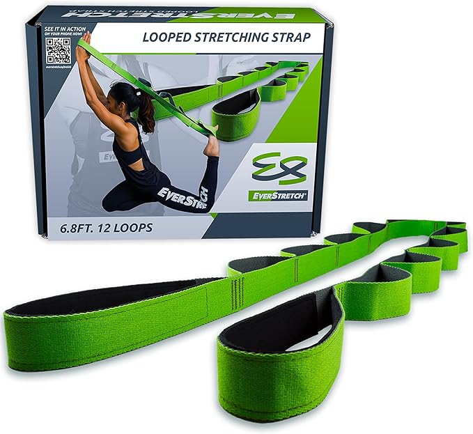 EverStretch Non-Elastic Stretching Strap with Loops - Move Freely with This Looped Stretch Strap Premium Stretch Band for ...