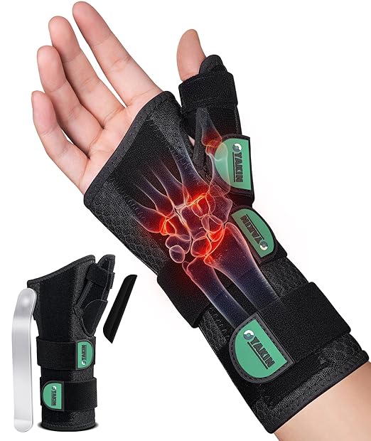 Oyakin Wrist Brace with Thumb Support for Carpal Tunnel, Thumb Brace for De Quervain's Tenosynovitis, Tendonitis, Thumb Sp...