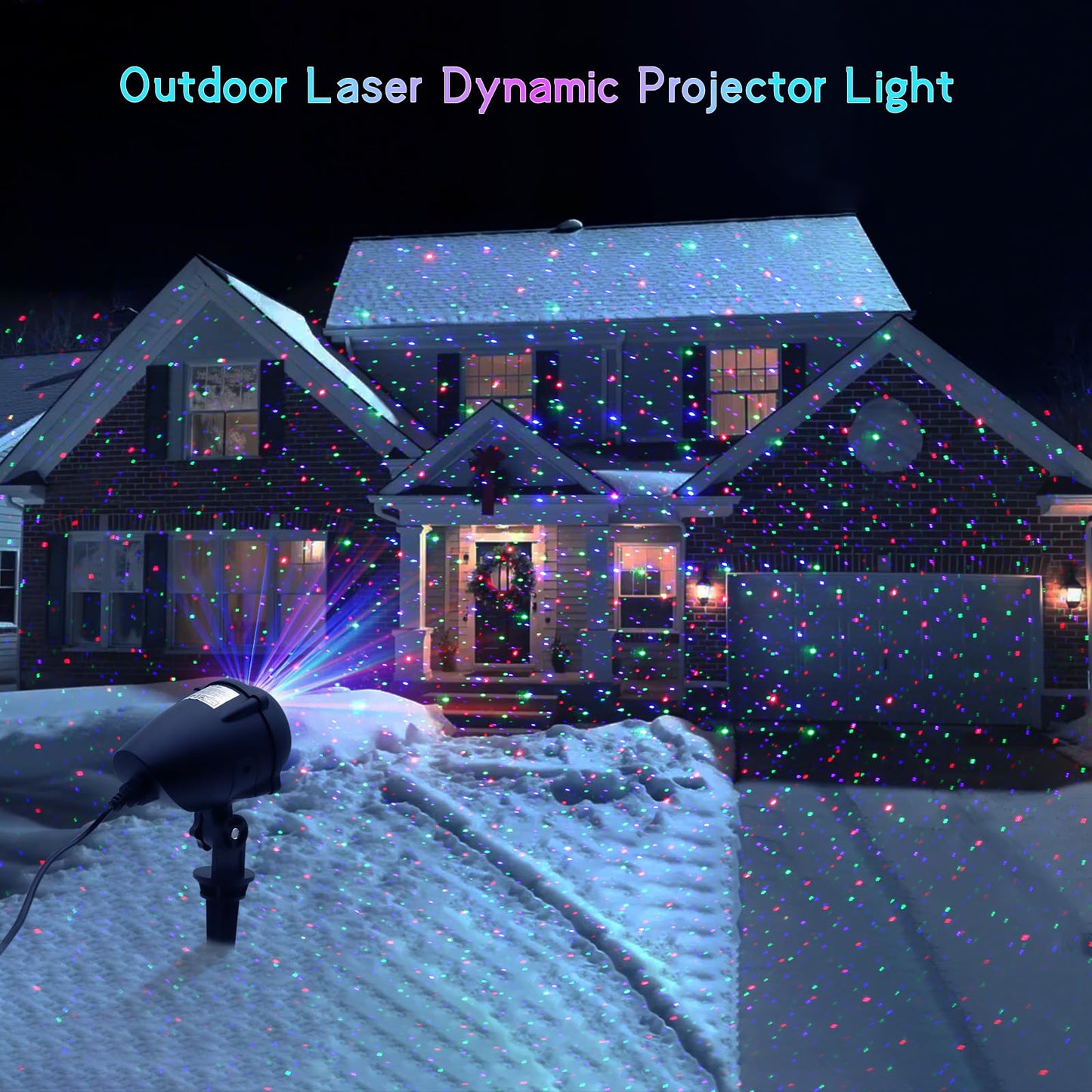 Outdoor Christmas Projection Lights  Rgb Outdoor Lights  Waterproof Garden Projector (With Remote Control)  Suitable For Homes  Yards  Gardens  Holiday Parties  And Home Decor