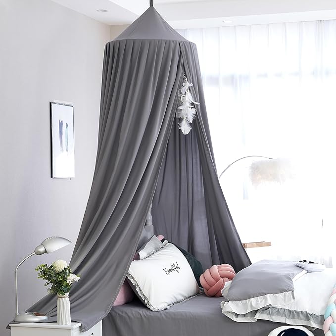 Upgrade Version of Canopy for Kids Bed, Extra Large Canopy for Girls Room Decoration Princess Castle Play Tent Hanging House, Dreamy Canopy for Children Room Reading Nook Canopies