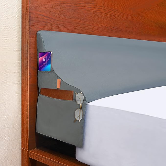 Vekkia Queen Size Bed Wedge Pillow for Headboard Gap/Extra Wider10 Bed Wedge Gap Filler,Mattress Wedge Fill Wider Gap (0-8") Between Headboard and Mattress(Grey 60"x10"x10")