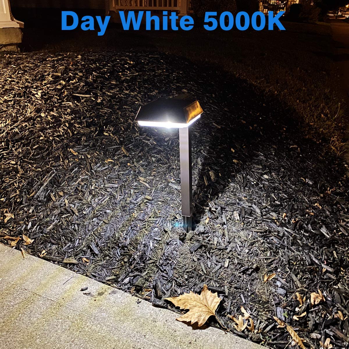 Bobcat Solar Pathway LED Lights Super Bright 300 lumens with 2-in-1 Warm White and Daylight Modes, Dark Brown Solar Lights Outdoor Waterproof for Path, Sidewalk, Driveway or Walk Way Light(4 Pack)