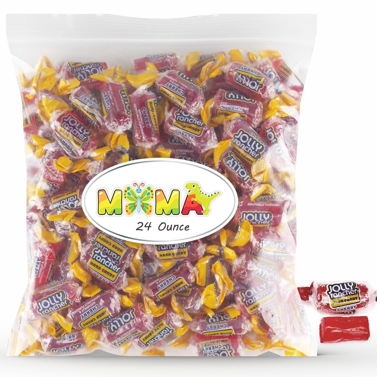 Jolly Ranchers Hard Candy Cherry - 1.5 lb Fruit Flavored Made with Real Juice for Halloween Candy - Gluten Free Hard Candy Indiv