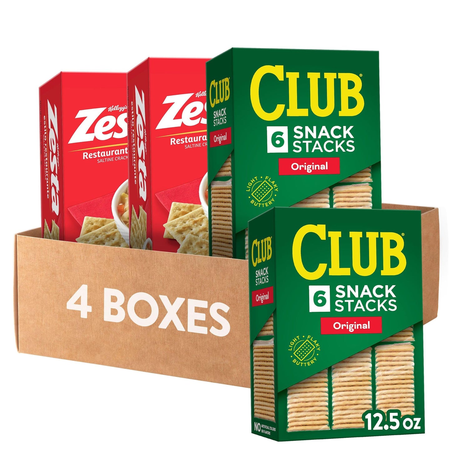 Club and Zesta Crackers, Party Snacks, Variety Pack (4 Boxes)