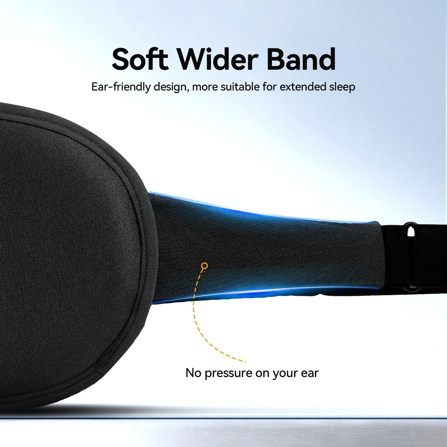 Blackout Sleep Mask for Men & Women: Weighted 3D Contoured Night Eye Cover, Zero Pressure Adjustable Strap & Breathable Fabric, Airplane Travel, Road Trips, Students,Meditation & Yoga Essentials,Black