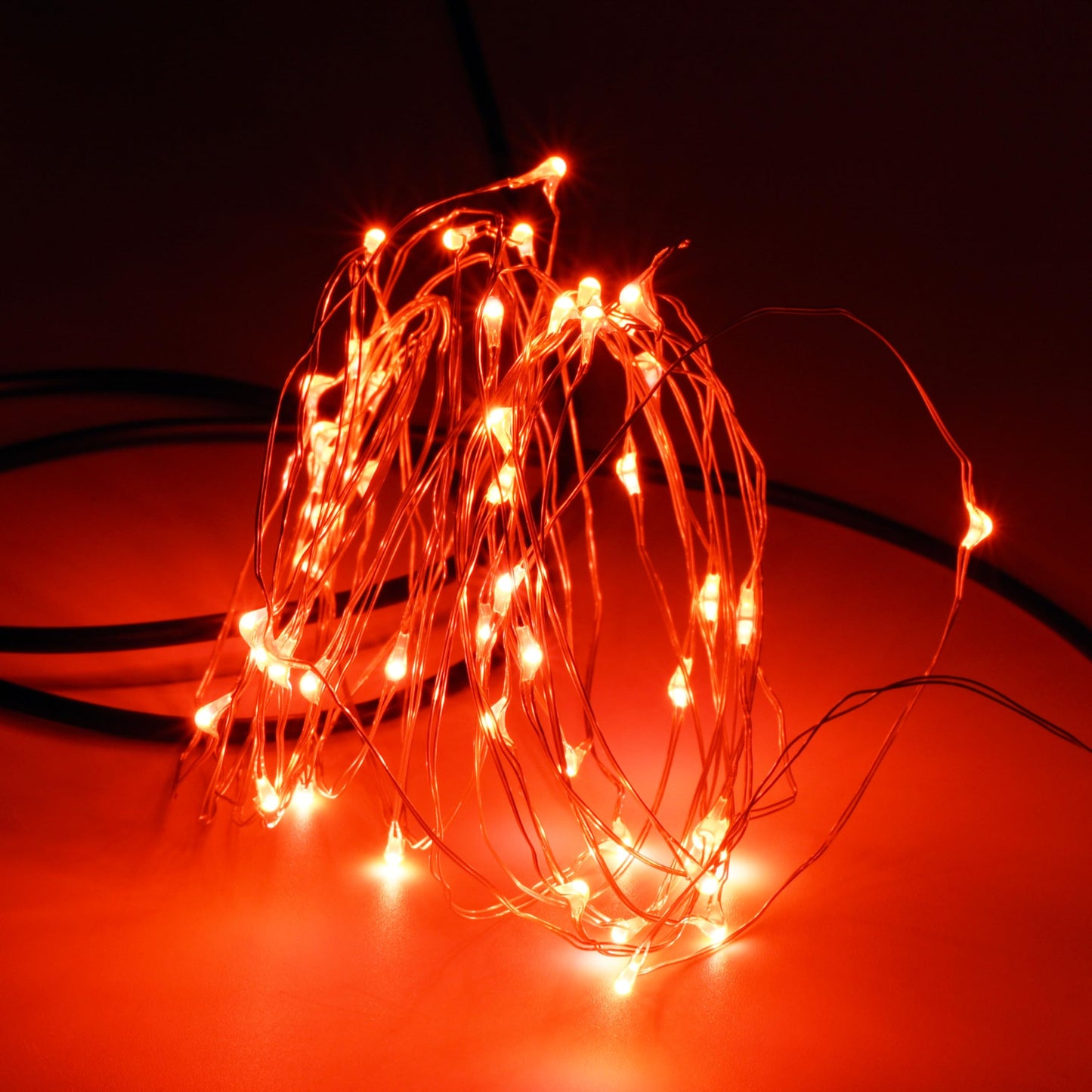Karlling Usb Plug In Led Fairy Lights 5 Packs Of 50 Led Bulbs 16 Ft Silver Wire Waterproof Starry String Lights For Bedroom Patio Garden Party Wedding Commercial Lighting (Red)