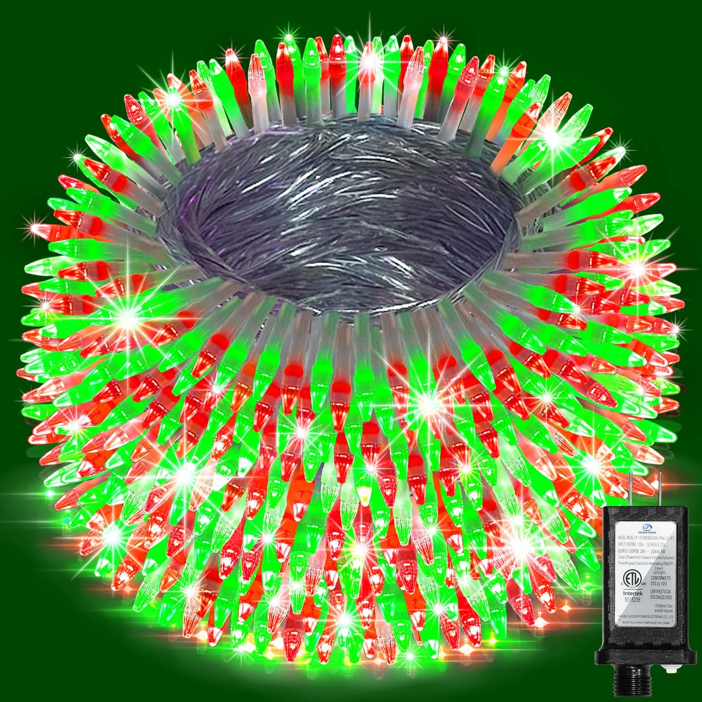 1500 Led Chrstmas Lights  470Ft Outdoor Christmas String Lights With 12 Modes  Red & Green Led String Lights With Timer Dimmable Waterproof For Tree Fence Garden Xmas Wedding Party Decor Red & Green