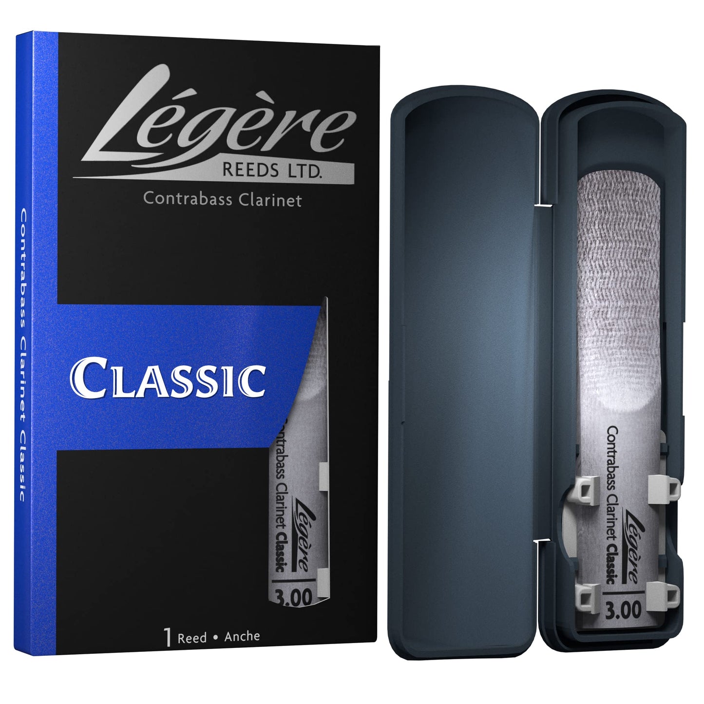 L  Gre Reeds - Contrabass Clarinet Reed, Classic, Strength 3.00 (Bbcb3.00) - Premium Synthetic Woodwind Reed