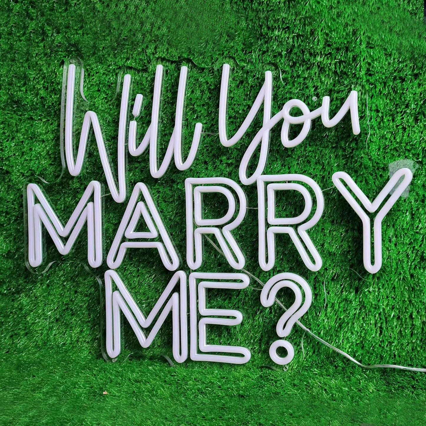 Large Will You Marry Me? Neon Sign Custom Wedding Neon Sign For Marriage Proposal Home Wall Decor Wedding Party Wedding Backdrop Decor Personalized Gift Neon Lights Event Decorate. Size:23X17.5Inches-Warm White