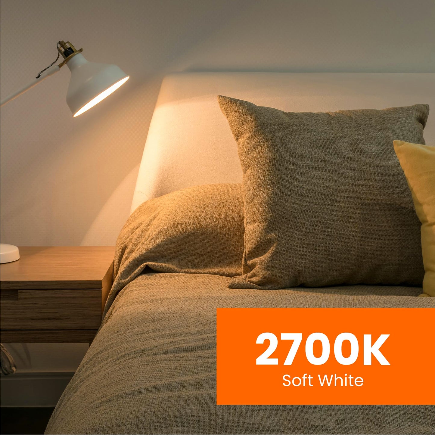 Feit Electric A19 Led Light Bulbs, 60W Equivalent, Non-Dimmable, 800 Lumens, 4 Pack, 2700K Soft White, E26 Base,