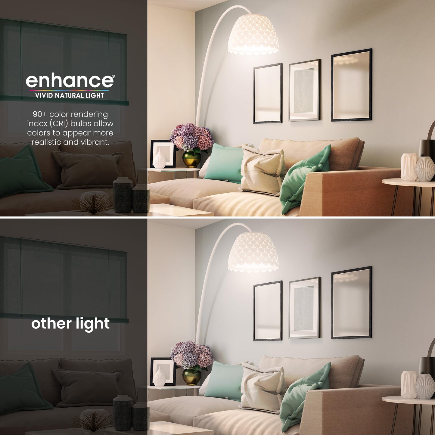 Feit Electric A19 100W Equivalent LED Light Bulbs, Dimmable, 3000k Bright White, 1600 Lumens, 22 Year Lifetime, E26 Base, CRI 90, UL Listed, Damp Rated, 2 Pack, OM100DM/930CA/2