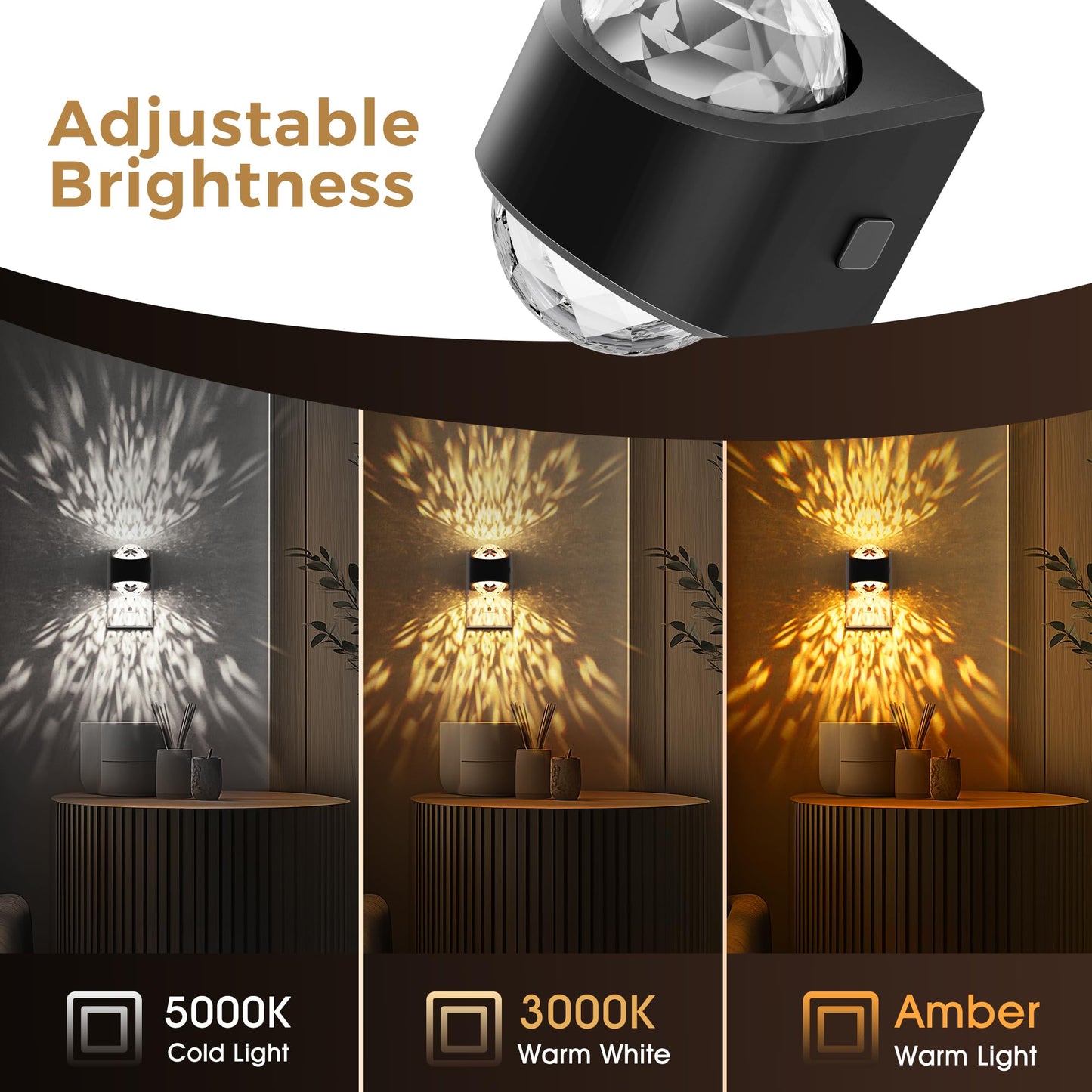 L Lohas Led Night Lights Plug Into Wall  Projector Night Light With Dusk To Dawn Sensor 1600K/3000K/5000K Adjustable  Nightlight For Kids Hallway Christmas Gift