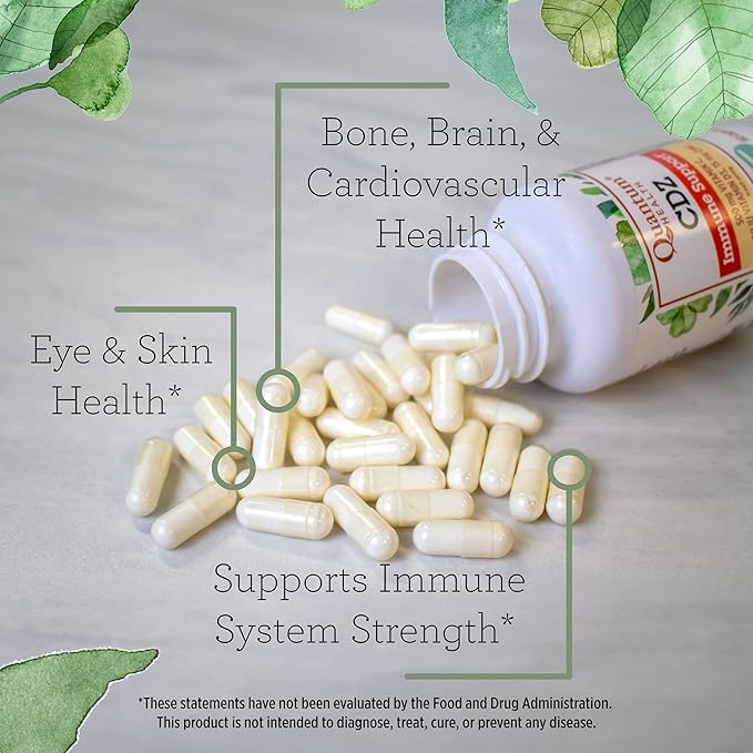 Quantum Health CDZ Immune Support Supplement Vitamin C 500 mg, Vitamin D 1000 IU Plus Zinc 15 mg Powerful Whole Body Wellness Support Complex - Daily Immunity Boost for Women & Men - 60 Capsules