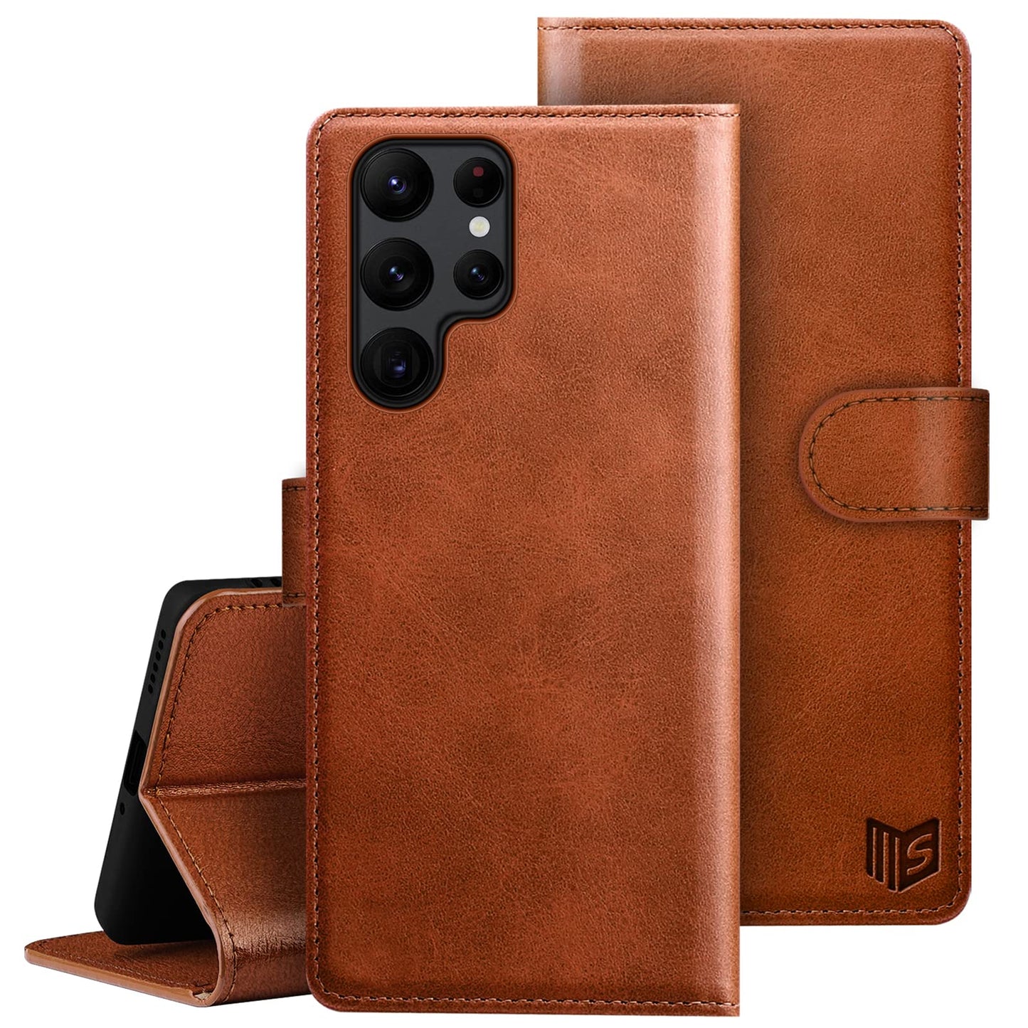 Suanpot ?Rfid Blocking Wallet Phone Case For Samsung Galaxy S22 Ultra Credit Card Holder,Flip Folio Book Phone Case Shockproof C