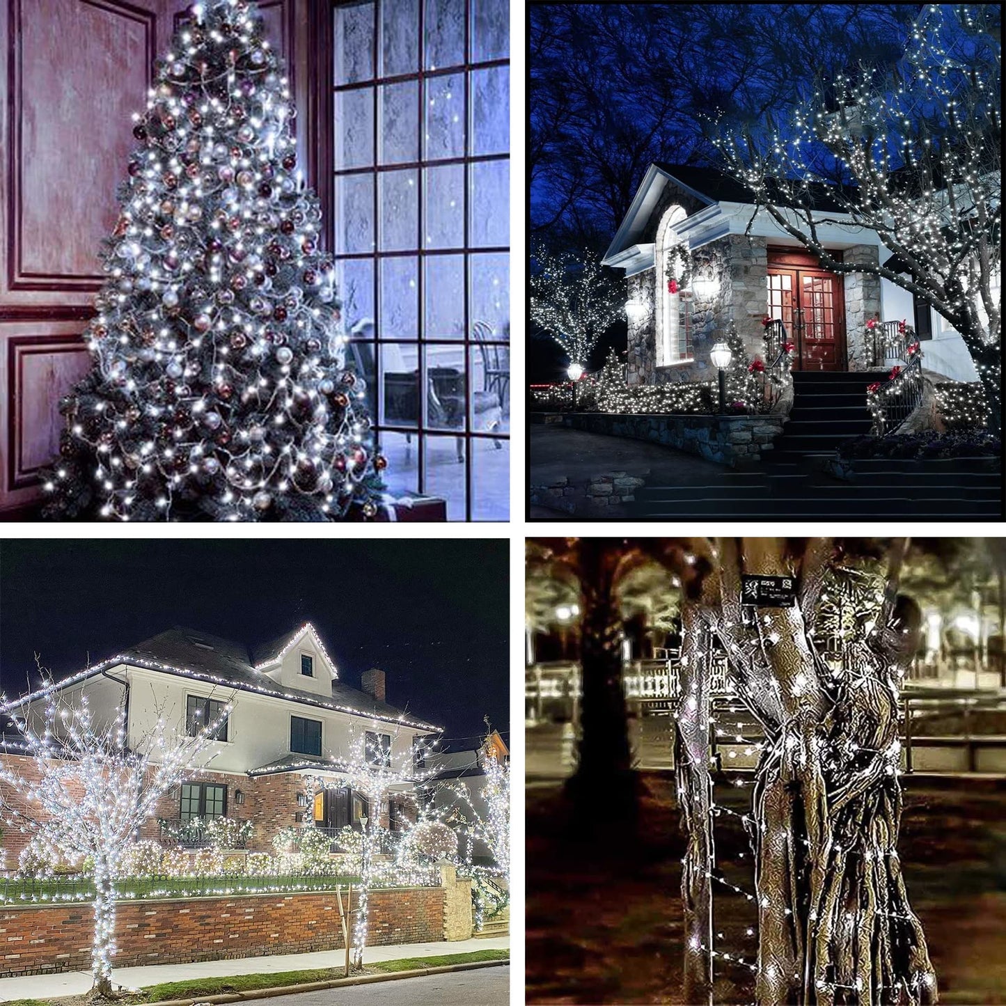 Albelt 100 LED Fairy Lights, 33FT Battery Operated, Waterproof, Timer & 8 Modes, 6 Pack, Cool White, Model Sliver100