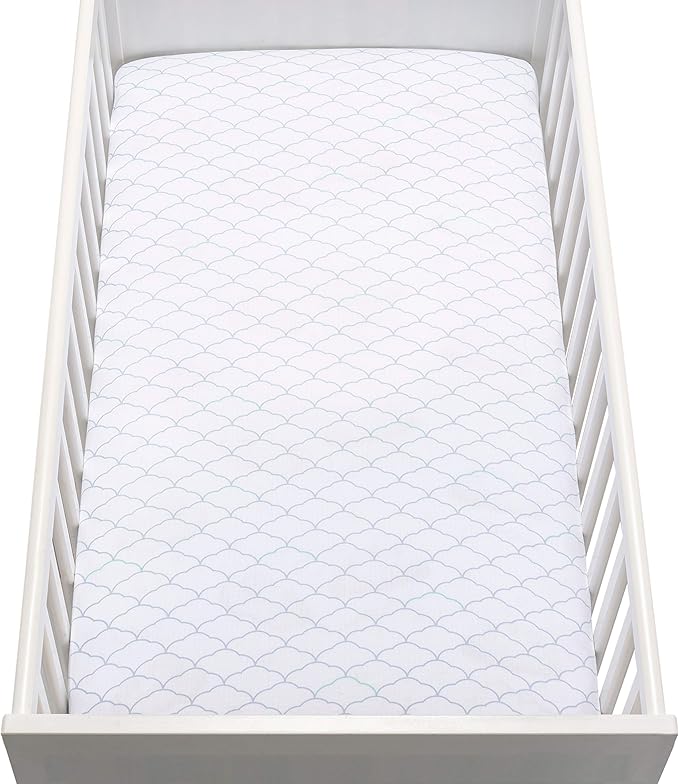 Newton Baby Fitted Single Layer Crib Sheet (2-Pack) - Ultra Breathable and Soft, Organic Cotton, Fits All Standard Cribs, White Dreamweaver