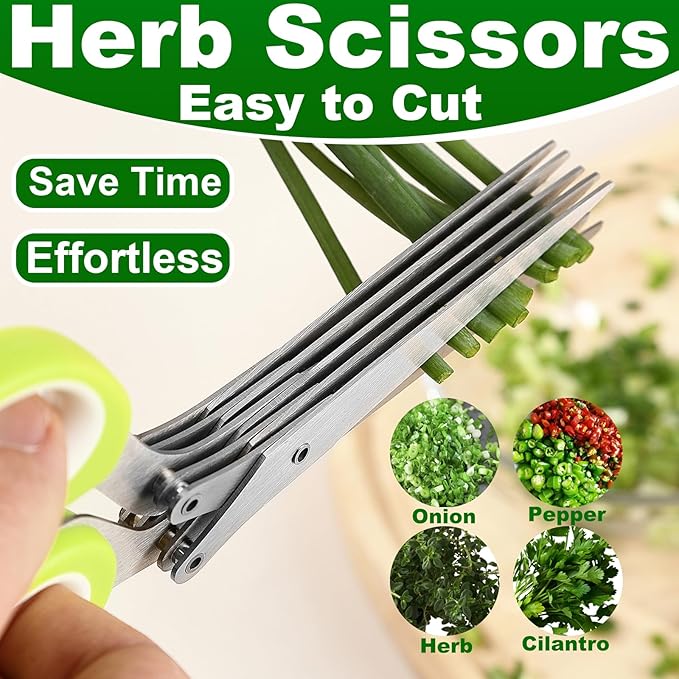 Heavy Duty Poultry Shears 2pcs Set, Kitchen Shears for Food, All Purpose, Chicken, Meat, Herb Salad Scissors for Chicken Turkey, Dishwasher Safe