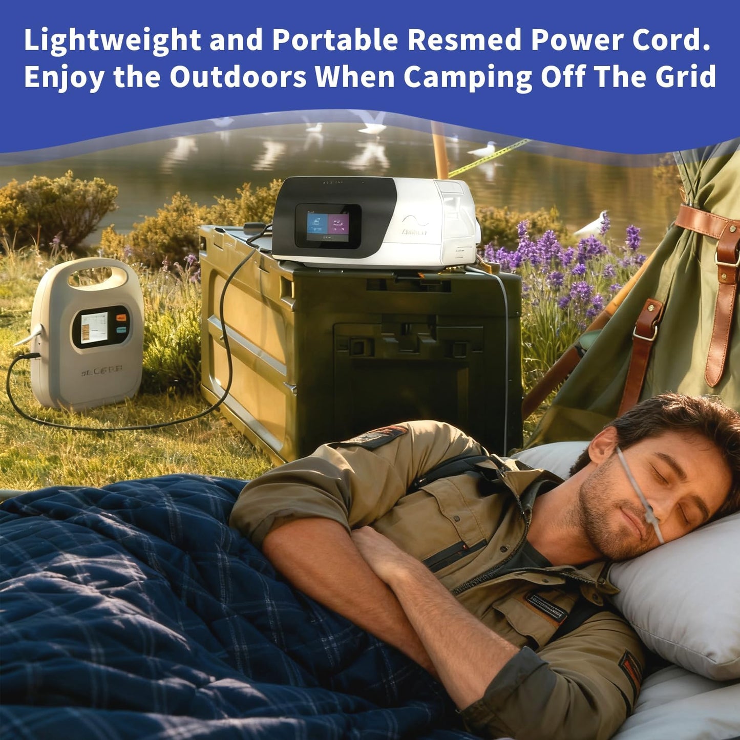 DC 24V Power Cord Compatible with ResMed AirSense 11 & AirMini CPAP Machines, DC Charging Cable Works with MAXOAK K5 K6, Medistrom Pilot-24 Lite, 24V CPAP Battery Backup & Power Stations