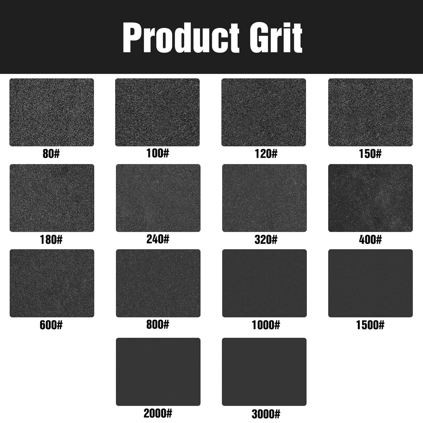 100 Pcs 5 inch Wet Dry Sanding Discs Grit 180 Hook and Loop 8 Hole Silicon Carbide Orbital Sander Sandpaper