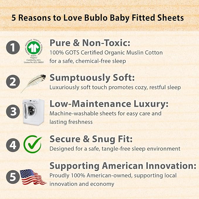 3-Pack Organic Muslin Bassinet Fitted Sheets, Compatible with Halo, Snoo, Graco, Dream On Me, Delta, and Other Standard Size Bassinets - Fits Oval, Hourglass, & Rectangle Shapes (32 x 16 x 4 Inches)