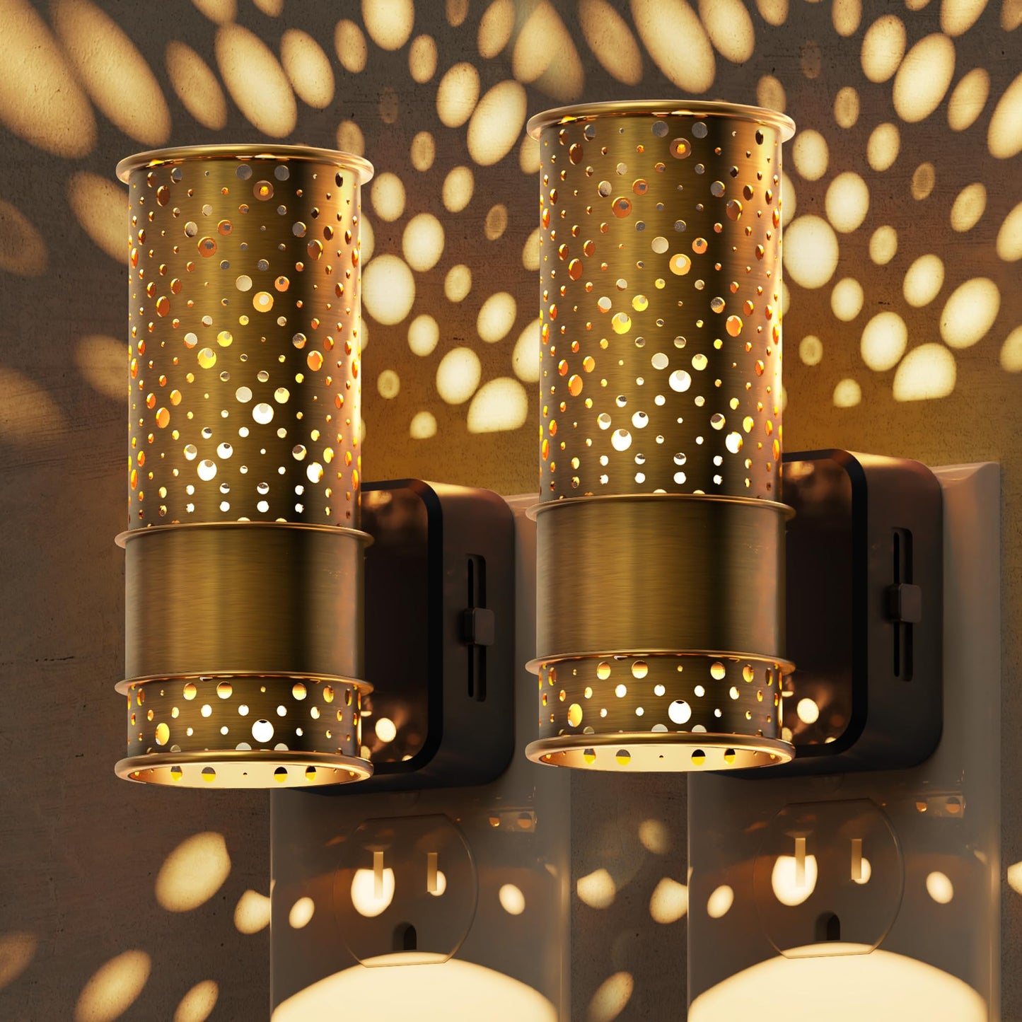 L Lohas Led Night Light  2 Pack Dimmable Night Lights Plug Into Wall  Vintage Nightlight With Light Sensor  Soft White  0-100Lm Plug In Aesthetic Night Light For mature-themeds Bathroom Hallway Gift