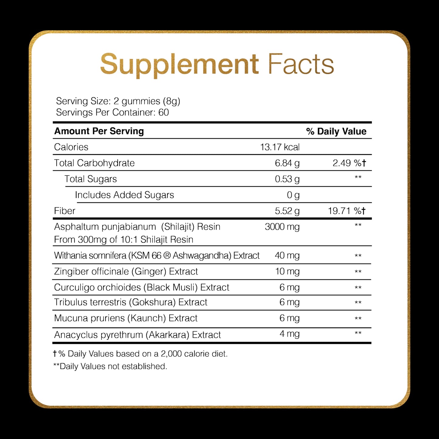 Be Bodywise Pure Himalayan Shilajit Gummies Gold I Lab Tested I No Added Sugar I Ashwagandha, Gokshura| Fulvic Acid & 85+ Trace Minerals I for Men, Women I Non-GMO I 100% Natural & Organic I 60 Gummy
