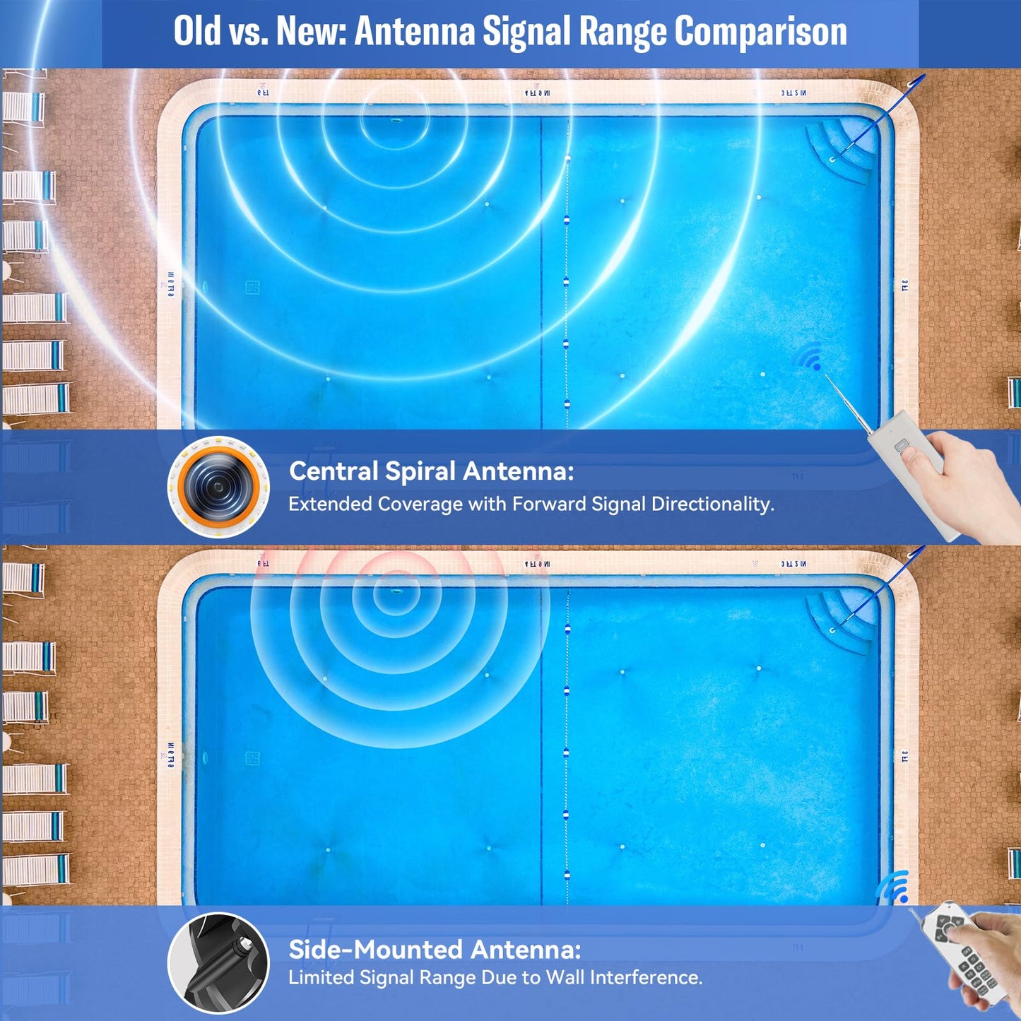 MORSEN LED Pool Lights for Inground Pool, 90W Color Changing Bulb, Remote Control, Waterproof, Blue, E26/E27 Replacement