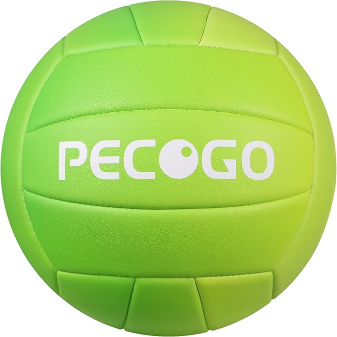 PECOGO Size 5 Volleyball - Durable PU Leather, Indoor/Outdoor. Soft Control, Great Airtightness for Training/Games. Ideal ...