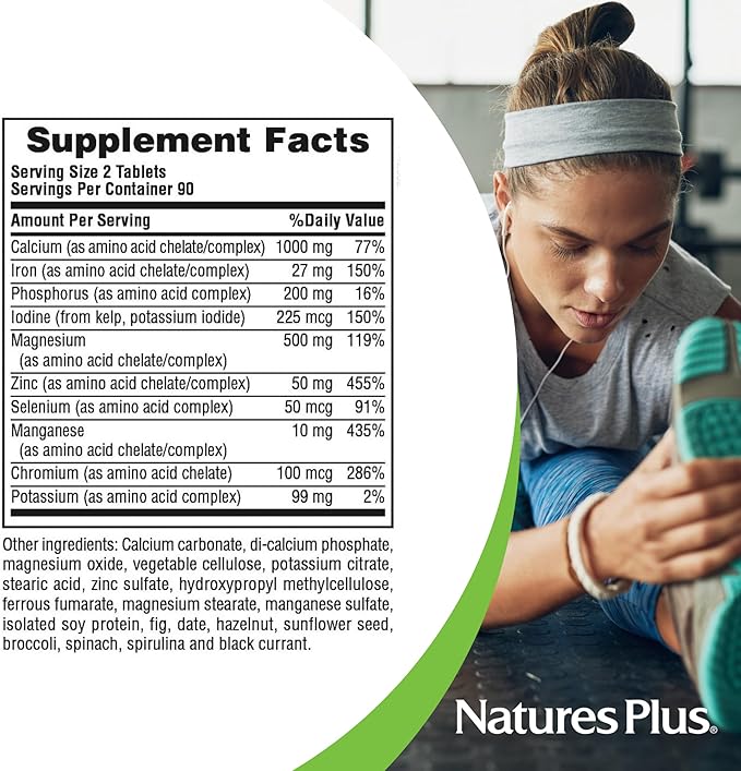 NaturesPlus Ultra-Mins - 180 Tablets, Pack of 2 - Multi Mineral Complex - Vegan, Gluten Free - 180 Total Servings